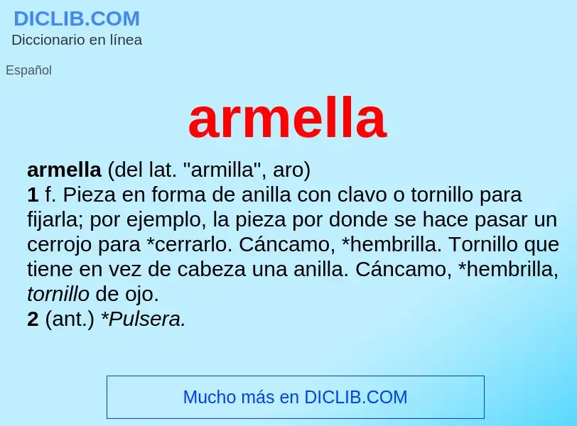 O que é armella - definição, significado, conceito