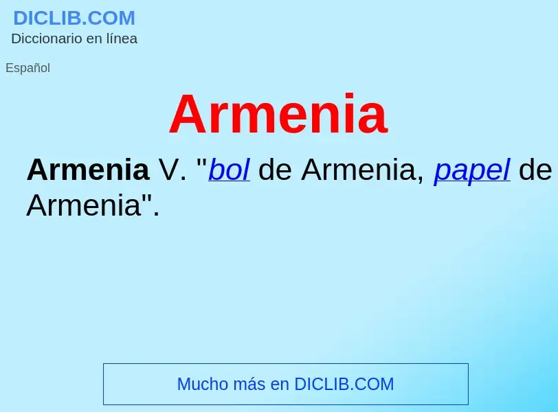 Qu'est-ce que Armenia - définition