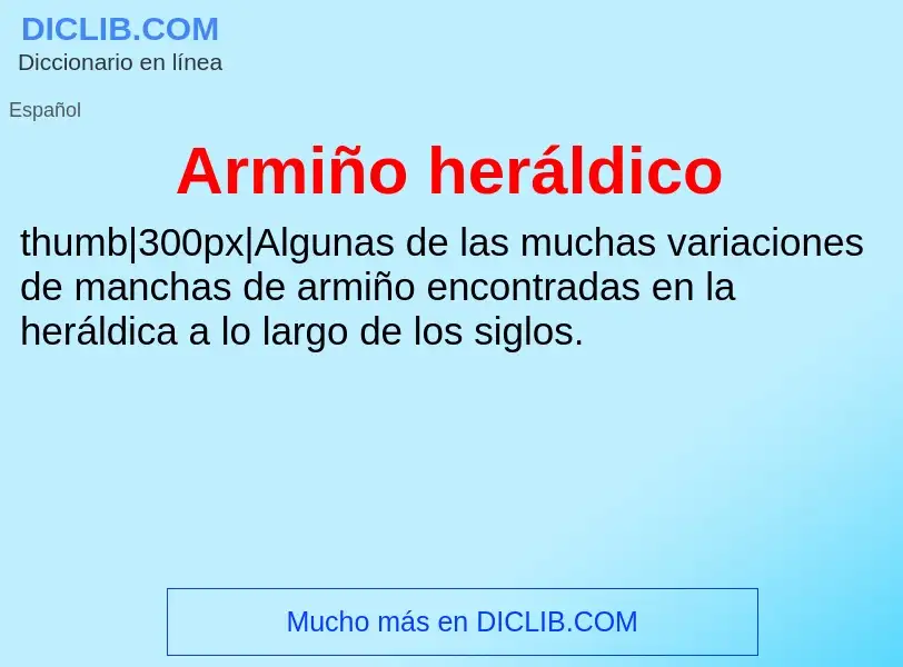 Wat is Armiño heráldico - definition