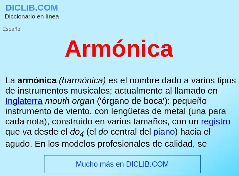 Was ist Armónica  - Definition