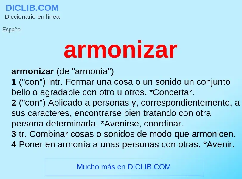 Wat is armonizar - definition