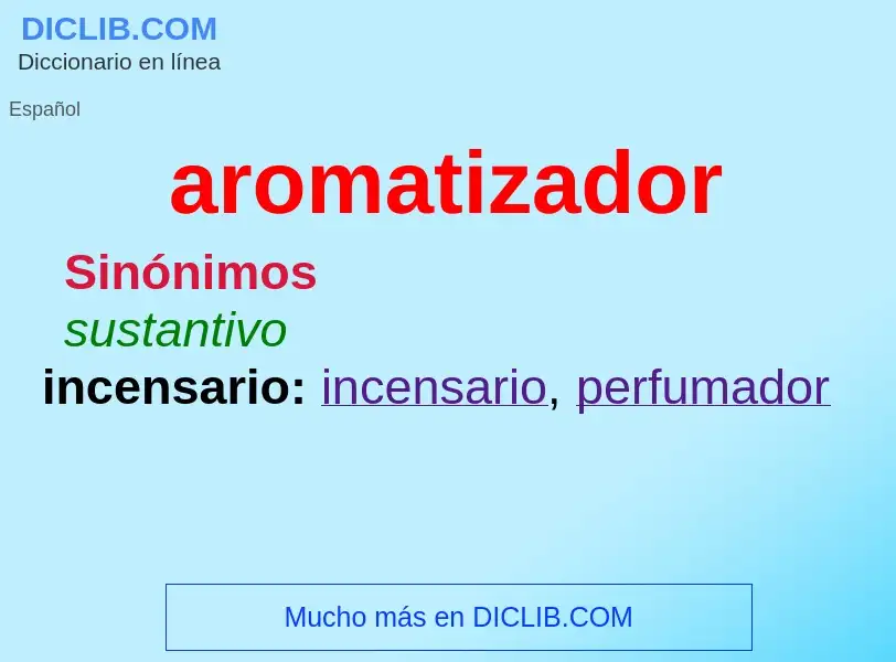 ¿Qué es aromatizador? - significado y definición