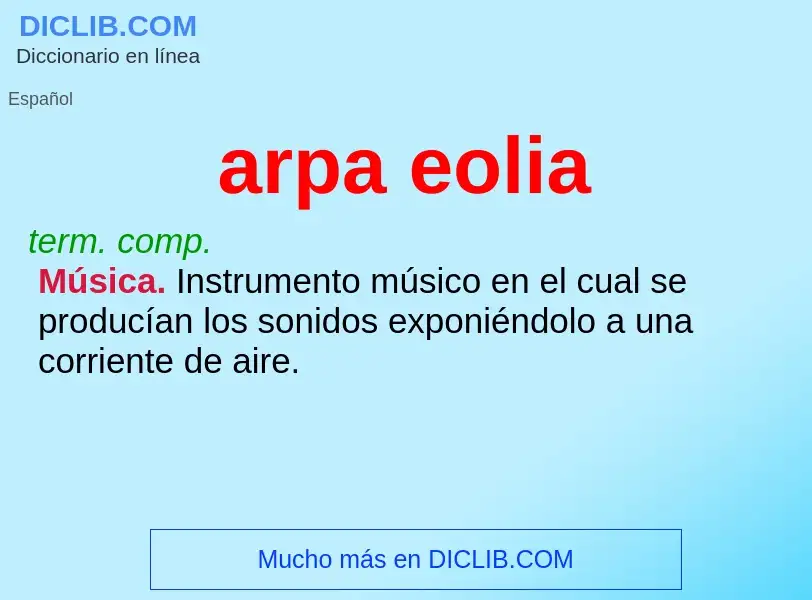 O que é arpa eolia - definição, significado, conceito