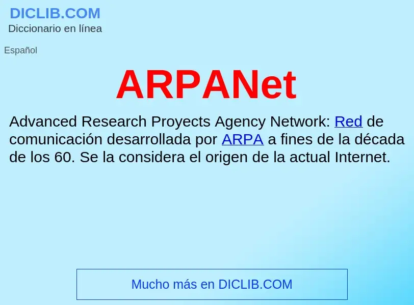 Wat is ARPANet - definition