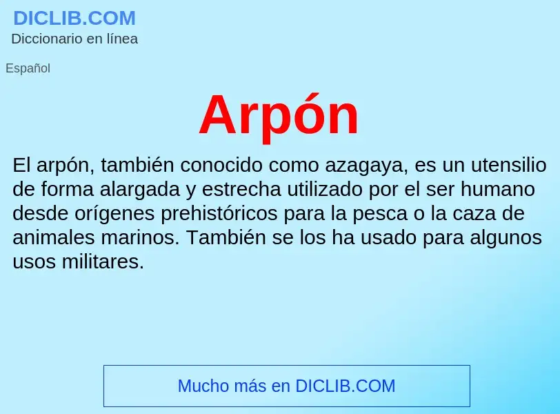 Was ist Arpón - Definition