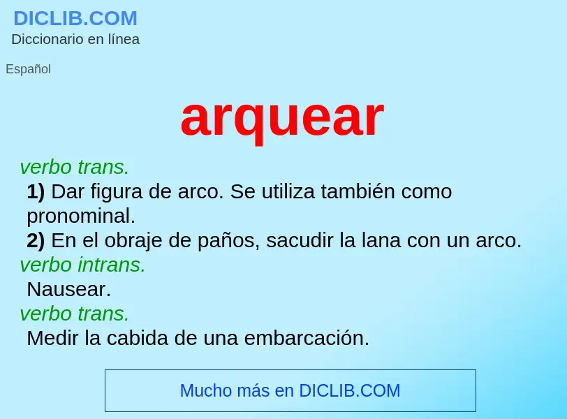 What is arquear - definition