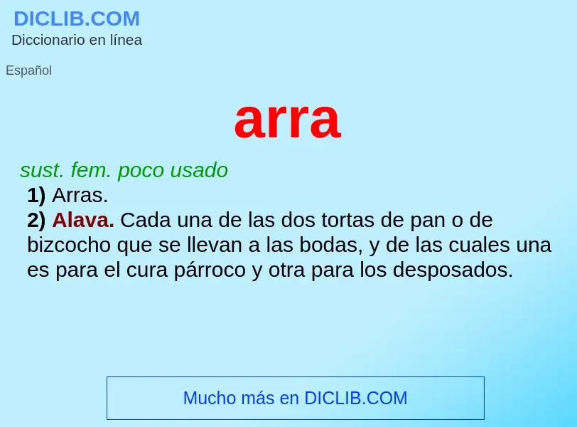 ¿Qué es arra? - significado y definición