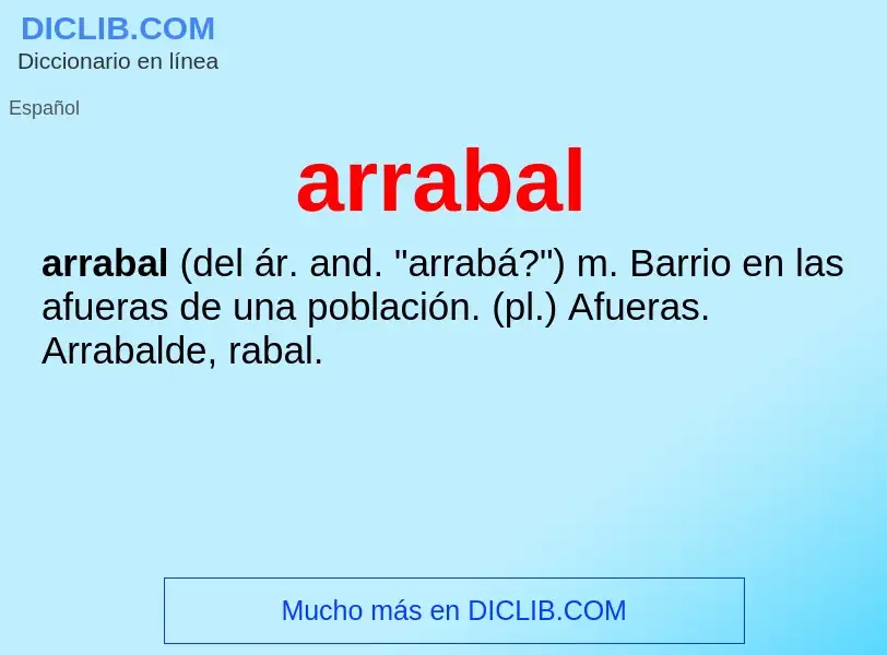 What is arrabal - definition