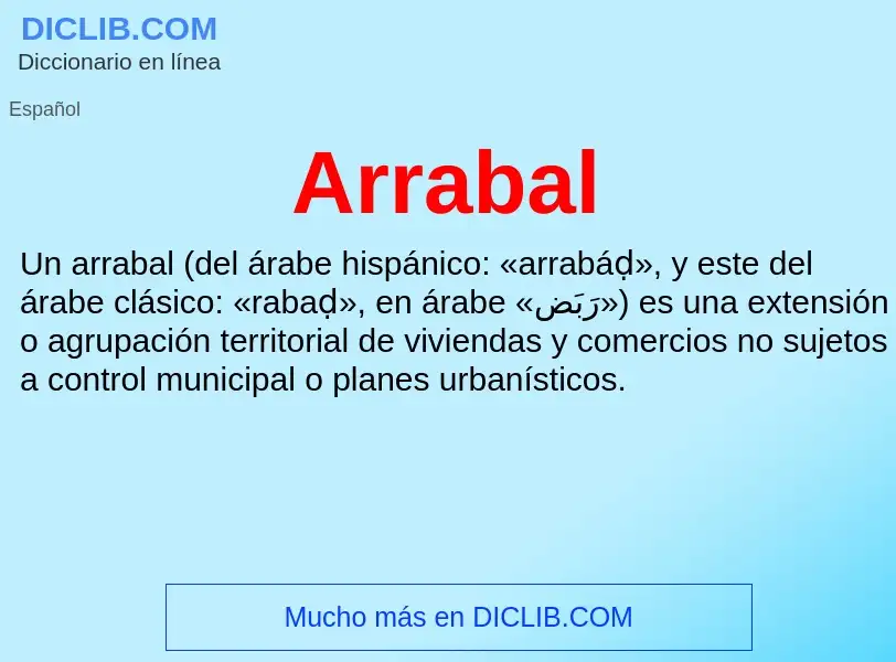 What is Arrabal - meaning and definition