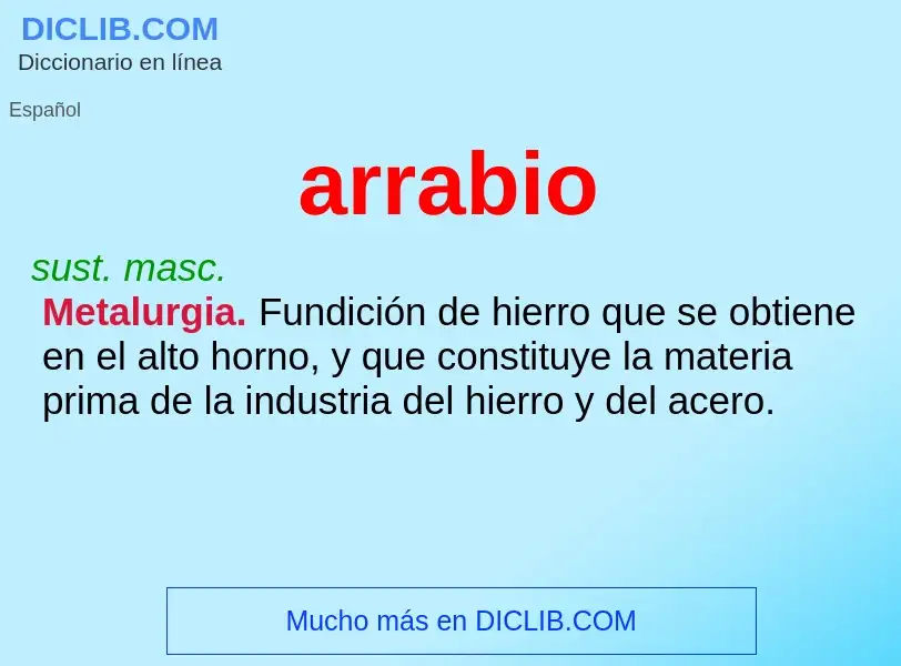 What is arrabio - definition