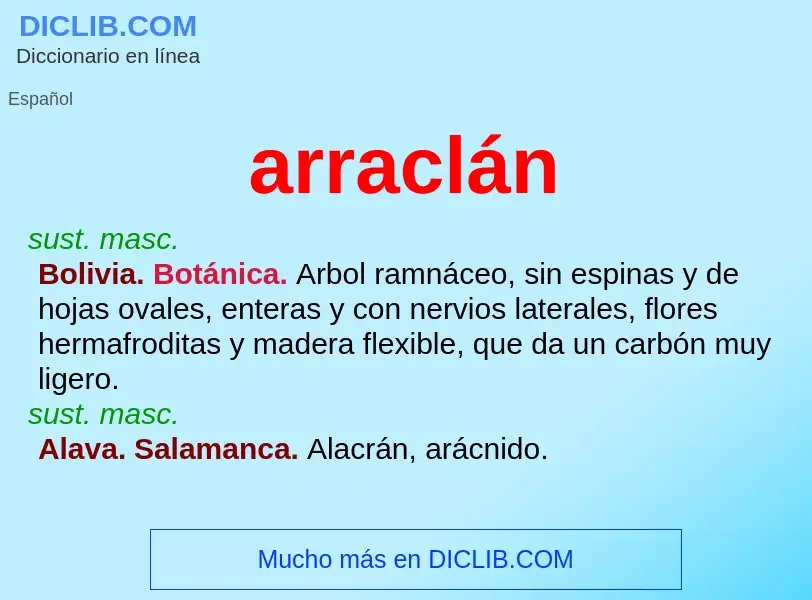 ¿Qué es arraclán? - significado y definición