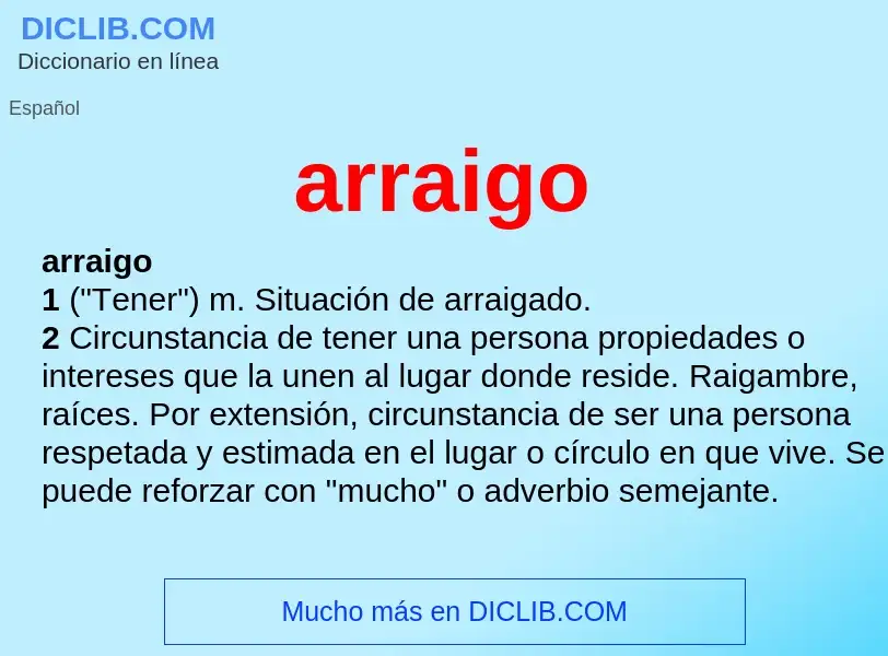 What is arraigo - definition