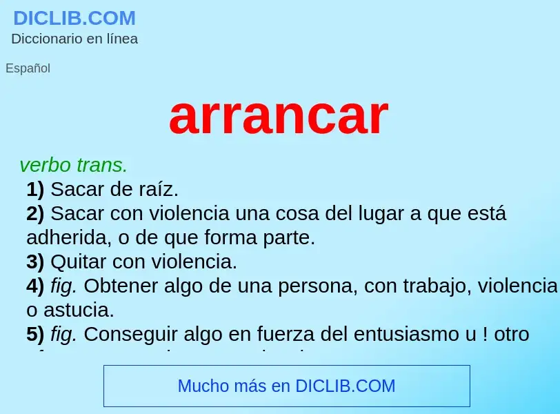 What is arrancar - definition