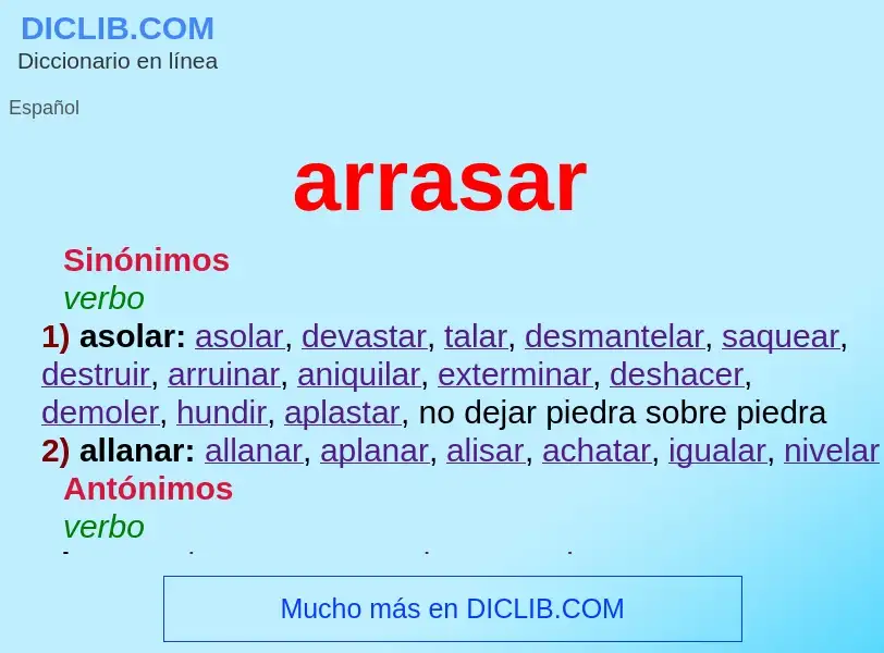 Wat is arrasar - definition