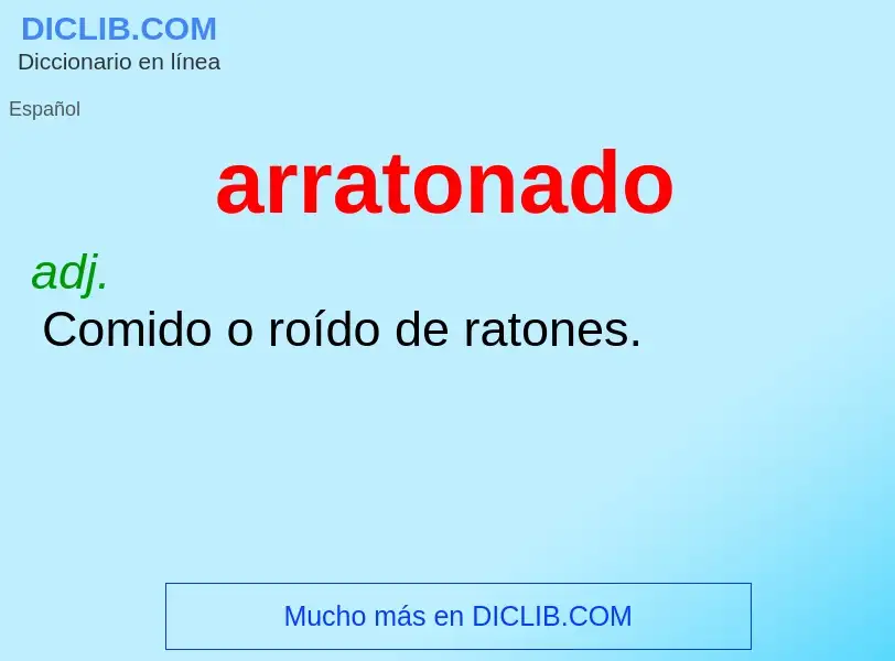 Was ist arratonado - Definition