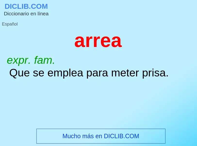 What is arrea - definition