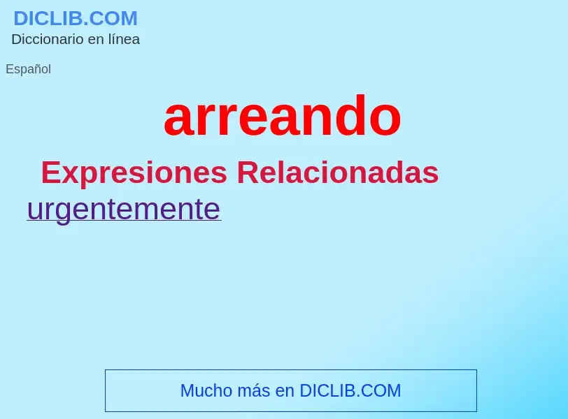 What is arreando - meaning and definition