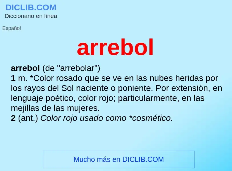 Wat is arrebol - definition