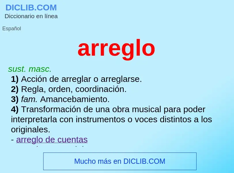 Wat is arreglo - definition