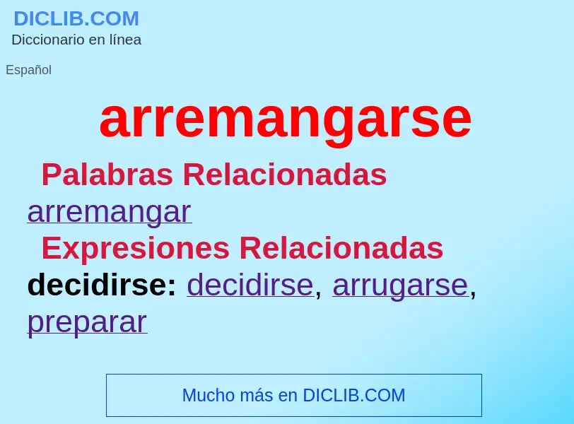 What is arremangarse - definition