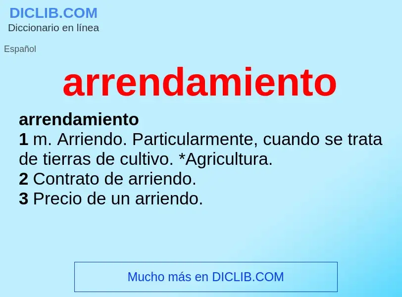 What is arrendamiento - meaning and definition