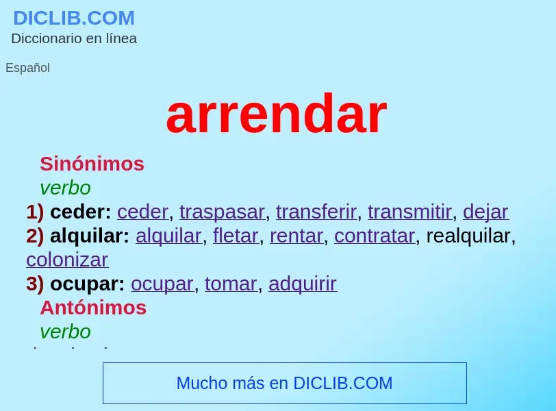 Wat is arrendar - definition