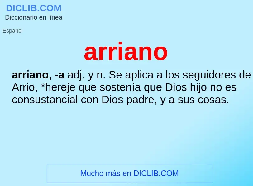 Wat is arriano - definition