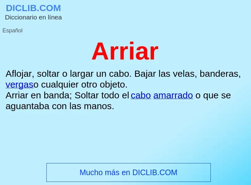 What is Arriar - meaning and definition