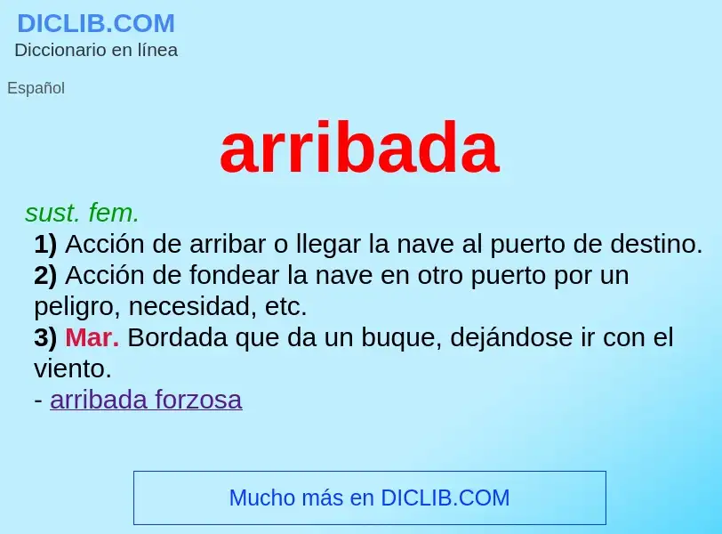 What is arribada - definition