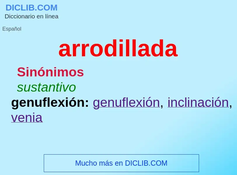 ¿Qué es arrodillada? - significado y definición