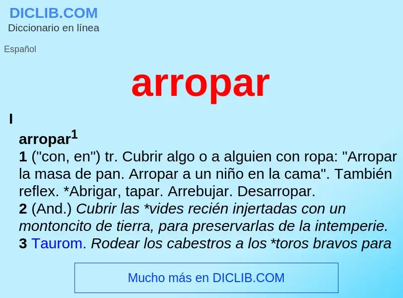 What is arropar - meaning and definition