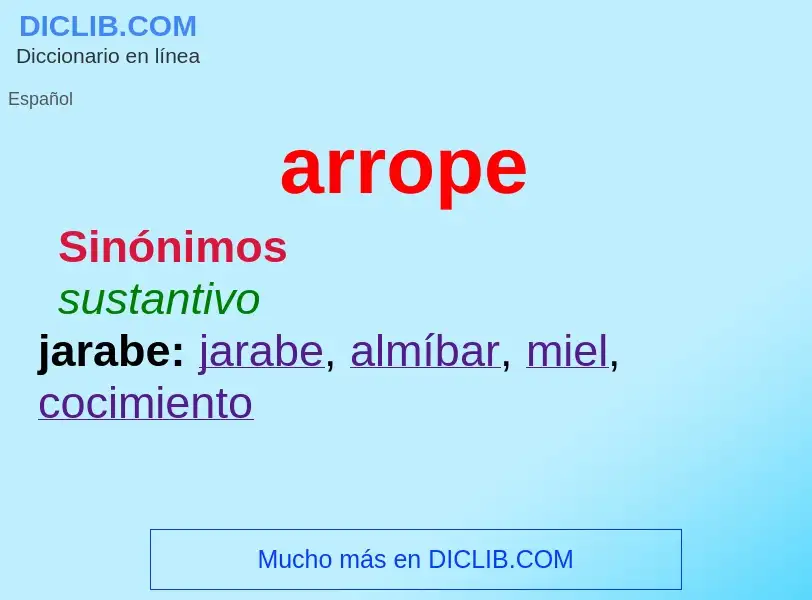 ¿Qué es arrope? - significado y definición