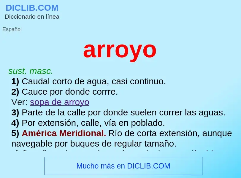 Wat is arroyo - definition