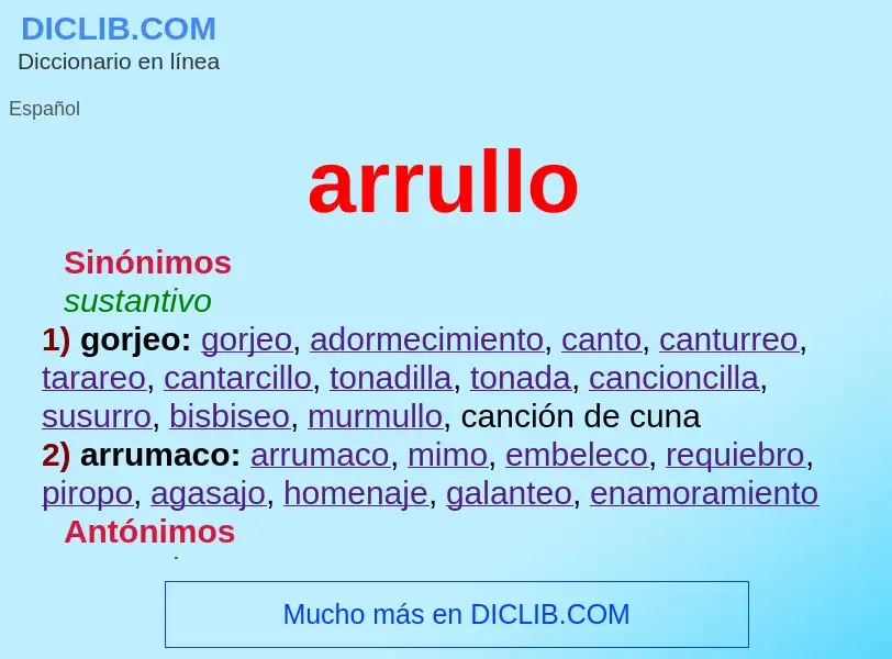 Was ist arrullo - Definition