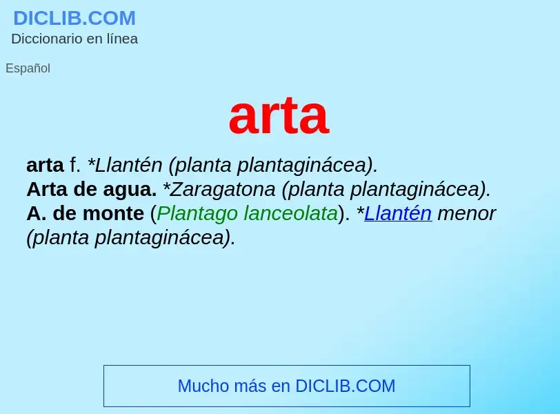 Wat is arta - definition