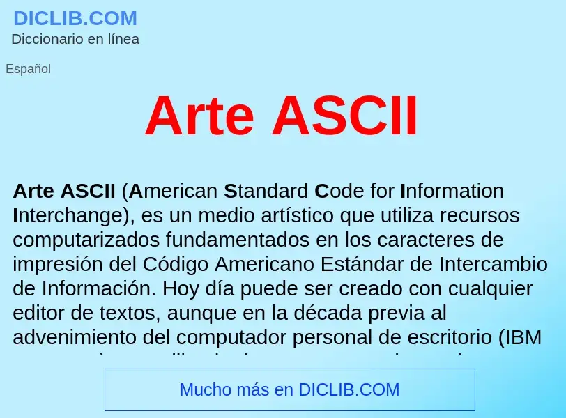 ¿Qué es Arte ASCII ? - significado y definición