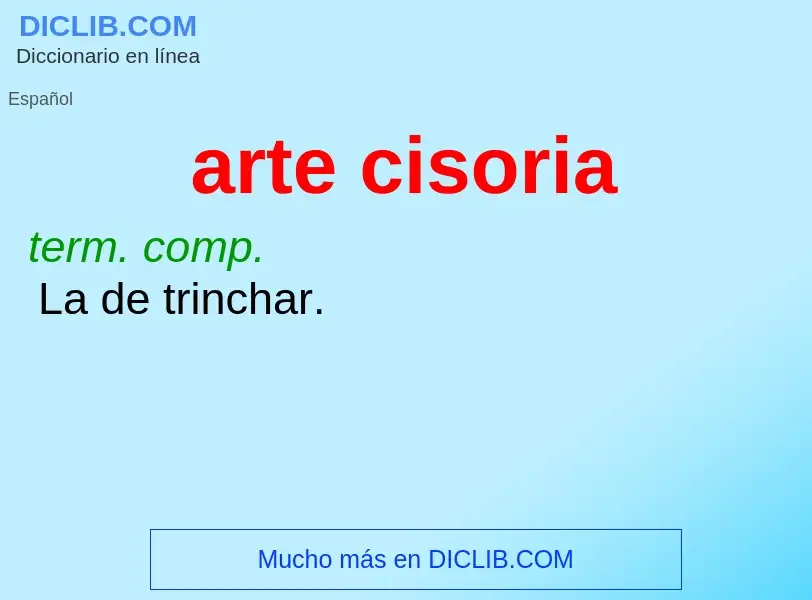 What is arte cisoria - definition