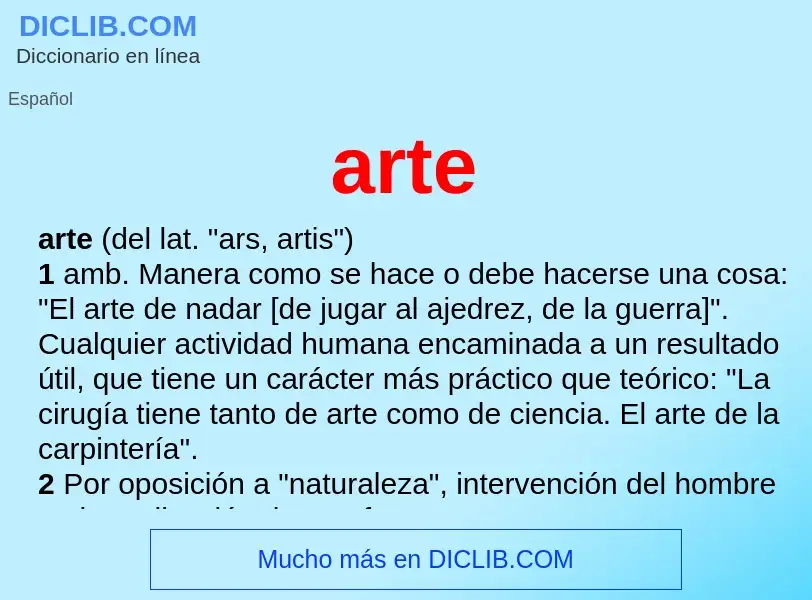 What is arte - meaning and definition