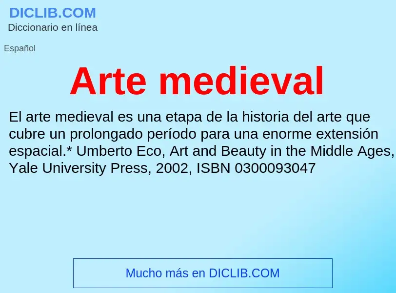 What is Arte medieval - definition