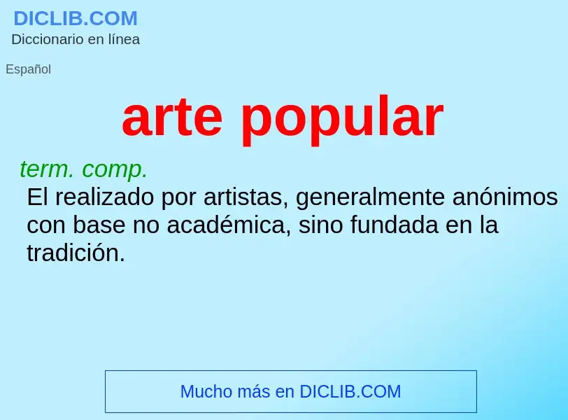 Was ist arte popular - Definition