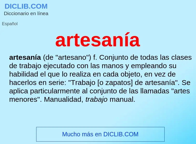 ¿Qué es artesanía? - significado y definición