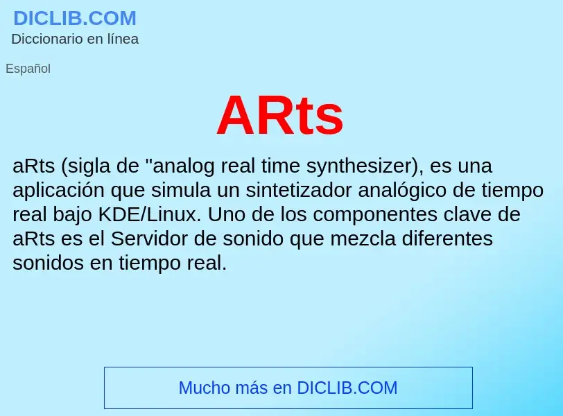 ¿Qué es ARts? - significado y definición