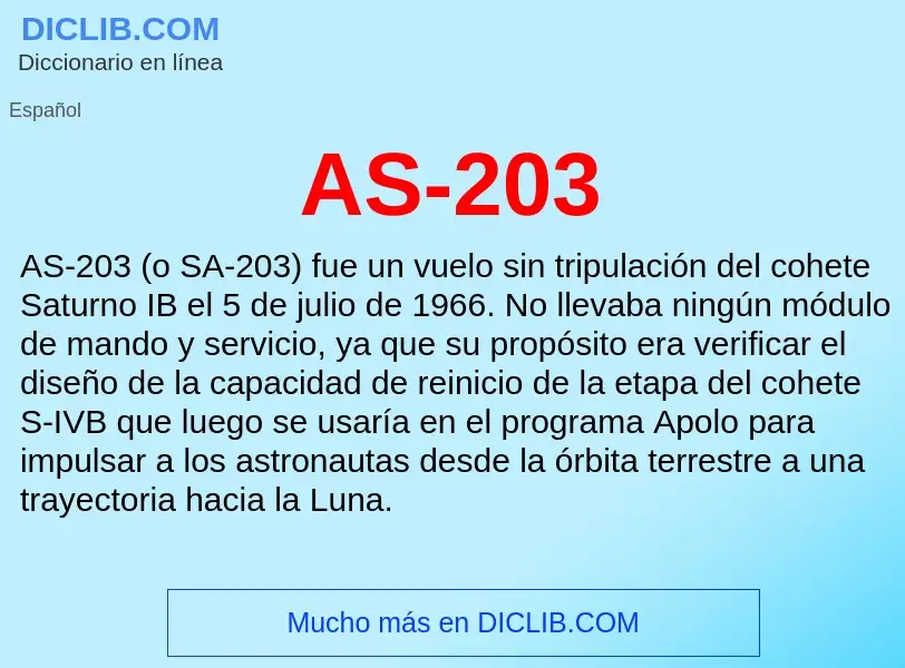 ¿Qué es AS-203? - significado y definición