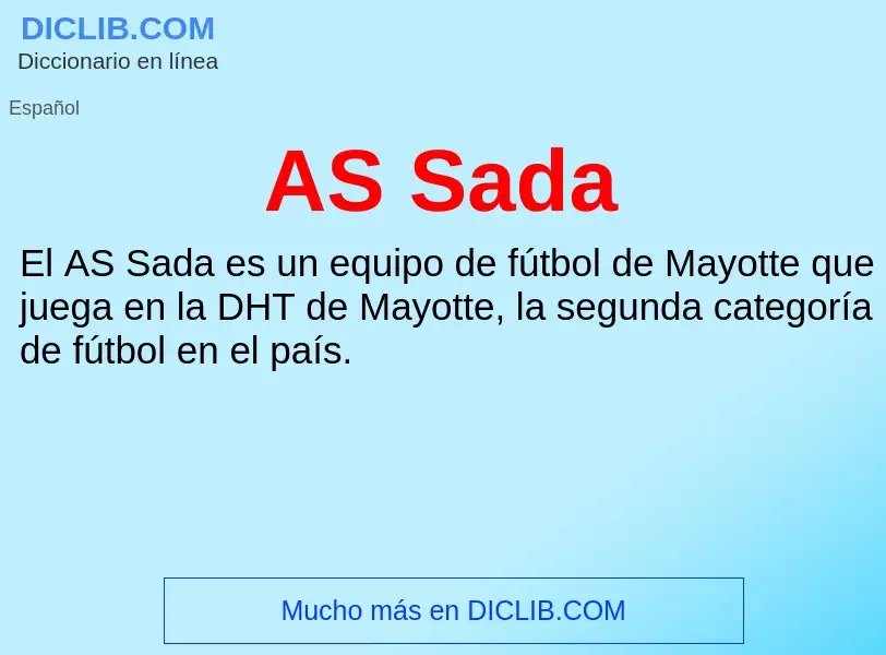 ¿Qué es AS Sada? - significado y definición