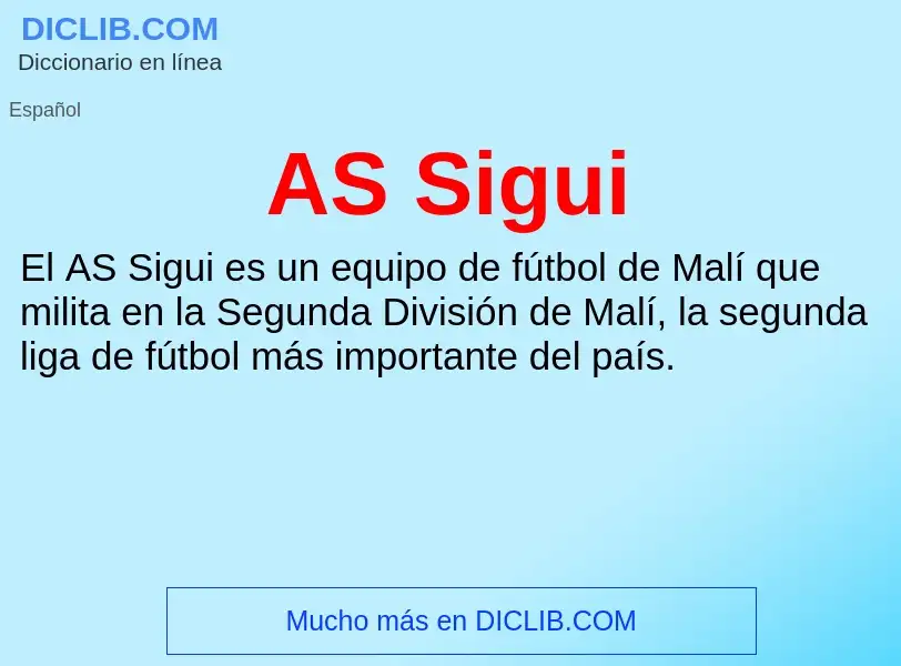 ¿Qué es AS Sigui? - significado y definición