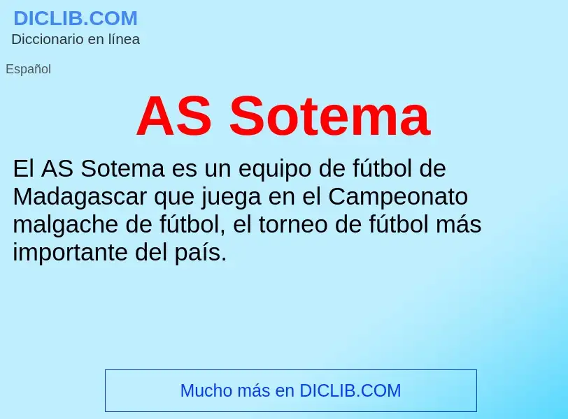 ¿Qué es AS Sotema? - significado y definición