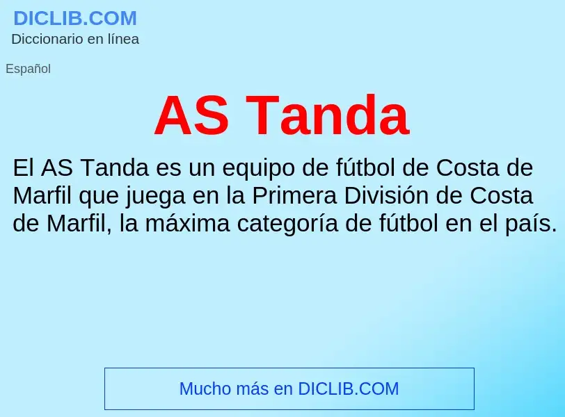 ¿Qué es AS Tanda? - significado y definición