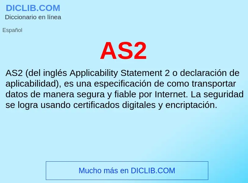 ¿Qué es AS2? - significado y definición