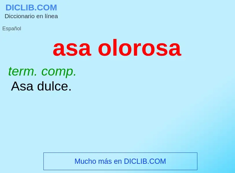 O que é asa olorosa - definição, significado, conceito