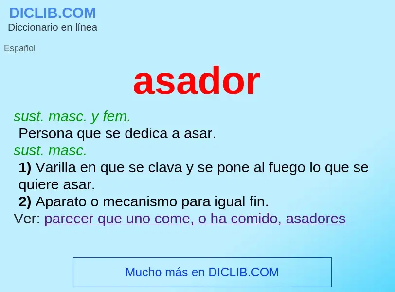 Wat is asador - definition